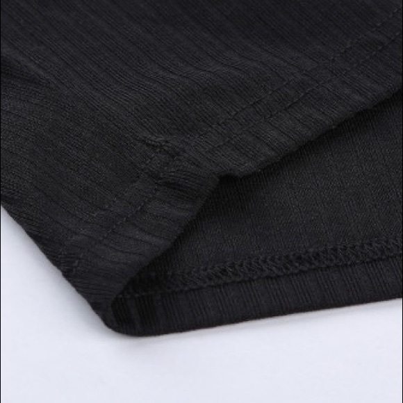 Black Knit Cropped Top & Wide Leg Pants - Picture 10 of 14